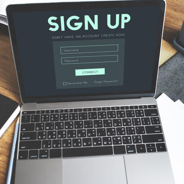 Sign Up Form Button Graphic